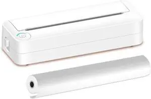 YUMTTY A4 Portable Paper Printer Thermal Printing Wirel BT Connect Compatible with iOS and Android Mobile P Printer Support 210mm Wide for Travel Home Office Printing Sketches ts