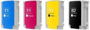 82 11 Replacement Ink Cartridge Compatible with Designjet 111 and 111R Printers Works with CH565A C4836A C4837A C4838A Models(1PC - Yellow)