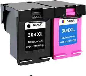 304XL Ink Cartridge Compatible with 304 304XL 5010 5020 5030 5032 5034 Printers Works with Deskjet 2632 2630 2620 3720 3721 3723 Models(BK)