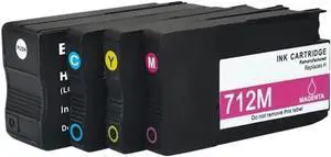 Compatible Ink Cartridge 712 for Designjet T210 T230 T250 T630 T650 Printer 712 Compatible(Black)