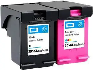 Compatible Ink Cartridges 305XL for 305 XL Gardens 305 DeskJet 2710 2720 4110 4120 4130 6010 6020 6030 6420 Printers(BK)