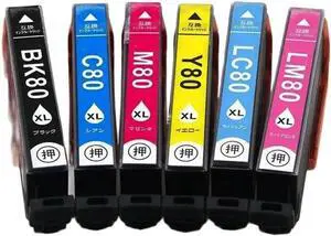 Inkjet Ink Cartridge IC6CL80L ICBK80L ICC80L ICM80L ICY80L ICLC80L ICLM80L for EP-707A EP-708A Printers(3 Set)