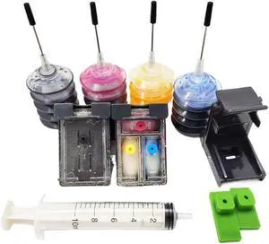 Einkshop 302XL 302 Refillable Ink Cartridges Compatible with European Printers Compatible with 302 Deskjet Models 1110 3639 3831 3630 4650 4525 4527(1SET Ink)