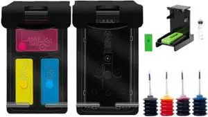 Refillable Ink Cartridge Compatible with Printer Models MX300 MX310 IP1800 IP1900 IP2500 IP2600 MP140 MP190 MP210 PG37 CL38 PG37(1Pack Color with Ink)