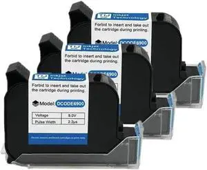 Handheld Thermal Inkjet Printer Compatible with 12. 7mm Fast Dry Solvent Ink Cartridge Black Ink(1PC)