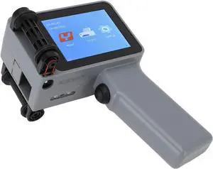 WALFRONT Handheld Inkjet Printer Portable Inkjet Coder Coding Machine 4.3 Inch HD LED Touchscreen Multilingual 600 DPI with Fast Charge for Plastic Wood Fabric Labels