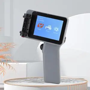 Generic Handheld Inkjet Printer, Portable Handheld Printer with 4.3 Inch Touchscreen Multifunctional Compact Coding Machine for Plastic Bottles