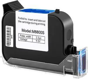 Handheld Inkjet Printer Cartridge 12.7mm Fast Drying Water-Proof Solvent Black Ink 1/2/3/5PC Wide Printing Material(1PCS)