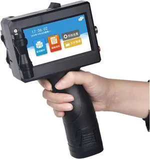 Handheld Automatic Inkjet Printer 25.4 Large Font Touch Screen Date Wood Carton Bag Packaging Bag Coding Machine Wide Printing Material