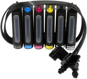 LED Continuous Ink Supply System with Ink Damper Compatible with L800 R330 R270 T50 1390 1400 1450 1500w R1390 Flatbed Printer