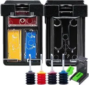 Compatible Ink Cartridge for 65XL Works with 65 Deskjet 2620 2621 2622 2623 2624 2625 5010 5020 5030 5032 5034 5052 5055 Printers(1set)