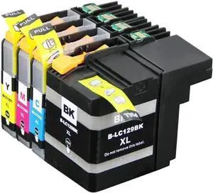 Compatible Ink Cartridge LC129XL LC125XL LC125 LC129 for MFC-J6520DW J6720DW J6920DW Printer Works with Printers(2PCS Black)