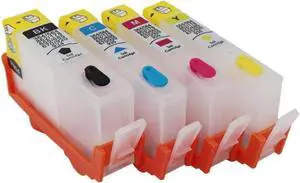 Refillable Ink Cartridge for Printer 178 178XL with ARC Chip Compatible with Photosmart 3520 5510 B110a B109n 3070A 6520 and Similar Printer Models