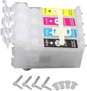 1 Set Refillable Ink Tank System Compatible with XP-240 XP-446 XP-430 XP-330 XP-340 XP-440 XP-434 XP-101 XP-201 XP-204 XP-401 XP-411 XP-211 Printers