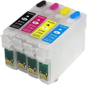 Compatible Ink Cartridge for Everyday Use Works with CX7300 CX8300 Cruc210 CX3900 CX3905 CX4900 CX4905 CX5500 CX5600 CX7310 T0731 T0732 T0733 T0734