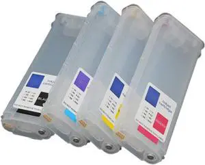 4Color 280ML Ink Cartridge Compatible with Designjet 500 500PS 800 800PS 500 800 Printers 10 Pack