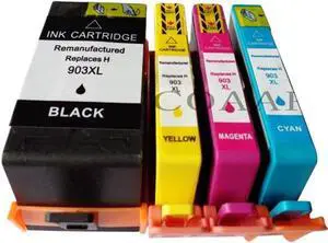 1 Set Compatible Ink Cartridge Replacement for 903 903XL 907 Works with Officejet Pro 6950 6960 6962 6963 6965 6966 6968 6970 6978 6979 Printers