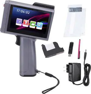 Respicefinem Handheld Inkjet Printer Intuitive Touchscreen and Powerful Performance for Various Printing Needs On Multiple Materials 12.7mm 4.3in LED Touchscreen Portable with Cart