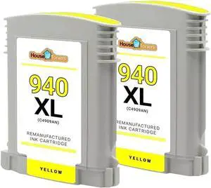 2 Pack Compatible 940XL C4909A Yield Yellow Ink Cartridges for 8000 8500 Printers