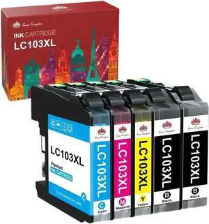 5 LC103 XL LC103BK Black and Color Compatible Ink Cartridges for MFC-J870DW Printer