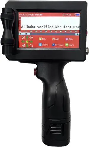 25 Languages Smart Printer, Number Logo Label Plastic Carton Handheld Handheld Thermal Inkjet Printer Bag Carton(Printer 1black Ink)