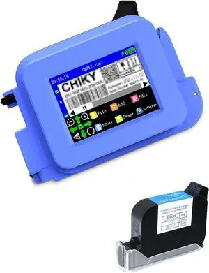 Mini Handheld Inkjet Printer, Pocket Portable Coder with 2.4 Inch Led Touch Screen, Inkjet Printer for DIY Printing/Qr Code/Barcode/Date Etc.,C-D