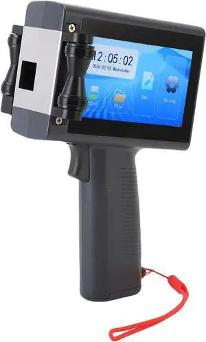 Handheld Inkjet Printer, Portable Multifunctional Printing Machine Kit for Handheld Printing Machine, with Touchscreen, 600dpi Resolution, 29 Languages, Multiple Materials (US Plug)