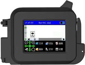 Handheld Inkjet Printer, Portable Handheld Inkjet Printer, Smart Touch Screen Waterproof Quick Dry Printer, Encoding Qr Code Logo Mini,for Date Barcode Batch Number Logo-Nero-1