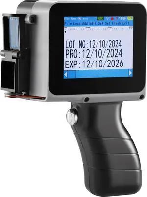 12.7mm Printing QR Bar Batch Code Date Logo Expiry Label Portable Mini Handheld Thermal Inkjet Printer Wide Printing Material(NO Handle js12)