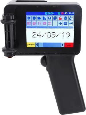 Cffuvros Printpeak Handheld Inkjet Printer, Portable N6 Model with 4.3 HD Touch Screen, 12.7Mm Print Width for QR Barcode Without Cartridge Design