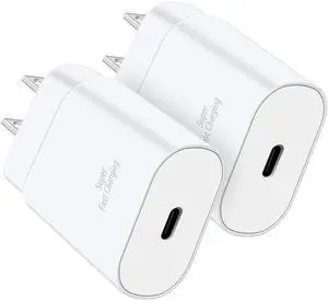 Super Fast Charger2 Pack 25W USB C Wall Charger for Samsung Galaxy S22/S22 Ultra/S22+/S21/S21 Ultra/S21+/S20/S20 Ultra/Note 10 Plus/Note 20 Ultra/Z Fold 3/Flip 3 5G, Galaxy A53 A73 A33 USB C Charger