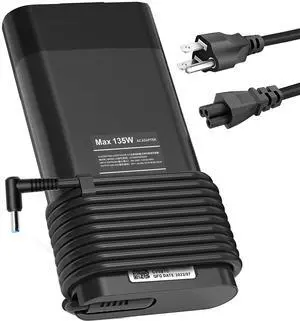 LXHY 135W 19.5V 6.9A AC Adapter Laptop Charger Blue Tip Replacement for HP Pavilion, Envy, Spectre x360, Omen, ZBook,Notebook 14 15 17,Elitebook 840 G5 Power Cord/Power Supply