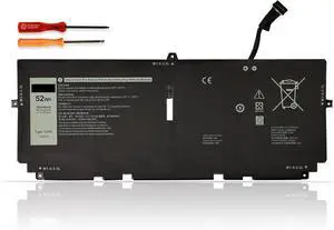 LXHY 722KK Laptop Battery Replacement for Dell XPS 13 9300 (2020), XPS 13 9310 (2020), XPS 13 9380 (2020) P117G P117G001 P117G002 Series Laptop Battery for Dell 722KK 2XXFW FP86V WN0N0 7.6V/52Wh