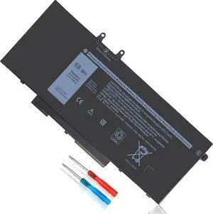 LXHY 68Wh 4GVMP Laptop Battery Replacement for Dell Latitude 5500 5400 Precision 3540 Inspiron 7590 7591 7791 2-in-1 P84F P84F001 P42E P42E001 P98G001 P80F P80F001 C5GV2 H82T6 W8GMW RF7WM X77XY 7.6V