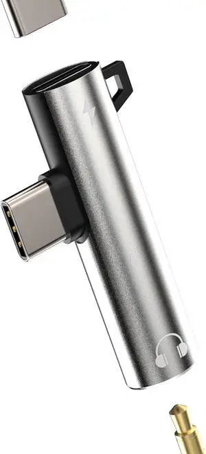 Type C to 3.5mm Headphone Jack Adapter, 2in1, Auxiliary, Compatible with Samsung,  Google Pixel, Huawei, Apple iPhone, iPad, Charging and Audio in One