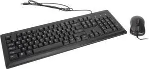 Kensing-ton K72436AM Black 104 Normal Keys USB Wired Standard Keyboard for Life Desktop Set