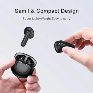 Ture Wireless Earbuds, Bluetooth 5.1 Earbuds in-Ear Stereo Mini Earphone, Bluetooth Headphones with Mic for Clear Calls, 6H Single Play Time, IP7 Waterproof Wireless Earphones with USB-C Charging Case