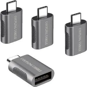 USB C to USB Adapter [4 Pack] USB C to A Adapter | Type C to USB|10Gbps High-Speed | USB OTG Convert | Compatible with MacBook Pro/Air iPhone 15 Laptops Tablets