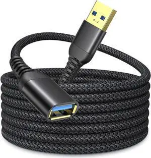 16FT / 5M USB 3.0 Extension Cable Type A Male to Female Extension Cord  High Data Transfer Compatible with USB Keyboard,Flash Drive, Hard Drive