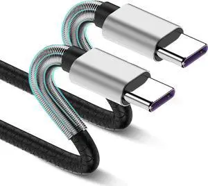 USB C to USB C Cable10Ft 2Pack Usbc to Usbc Charging Cable Cord 60W/3A Fast ChargerType C to USB Adapter for Galaxy S22/S22+ S21/S21+ Ultra 5G S20/S20+ Ultra 5G Note 20/10 Pixel Switch