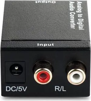 Musou RCA Analog to Digital Optical Toslink Coaxial Audio Converter Adapter with Optical Cable