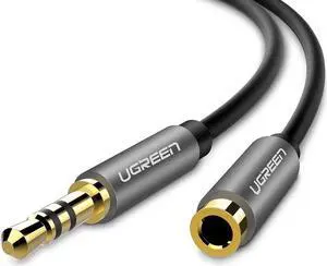 3.5mm Male to Female Stereo Audio Cable for iPhone, iPad or Smartphones, Tablets, Media Players -Black(3.3FT, 1meter)