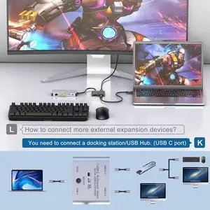 AUTYUE 8K USB C Switch Splitter USB C Switcher for 2 Computers - Bi Directional USB C KVM Switch 1 in 2 Out for 8K@60Hz/4K@144Hz Video Transfer+100W Charging+10Gbps Data, with Power Cable