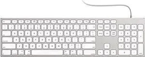 USB Wired Keyboard for Apple Mac, Aluminum Full Size Computer Keyboard with Numeric Keypad Compatible with Magic, iMac, MacBook Pro/Air Laptop and PC-White