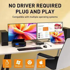 8K Displayport KVM Switch 2 Monitors 3 Computer, Dual Monitors USB 3.0 Displayport KVM Switcher, Supports 8K@60Hz for 3 DP Port PC Share 2 DP Monitors, Keyboard and Mouse, included Wired Remote