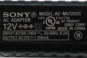 Genuine AC Power Supply Adapter So-ny AC-MS1202C So-ny AC-S1202S 7W 12V 0.2A (200mA) OEM