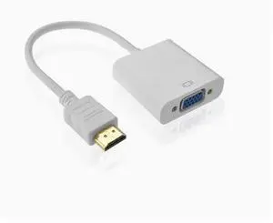 HDMI cable to VGA HD cable Cable converter set-top box HD video cable without audio frequency White