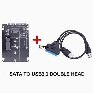 M.2 NGFF MSATA 2-in-1 to SATA Serial port USB3.0 conversion box Cable SSD case cover