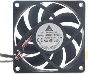 Original AUB0712MB 7cm 7015 12V 0.24A 4-pin PWM cooling fan Delta 3800 RPM 24.96CFM case cooler computer CPU fan