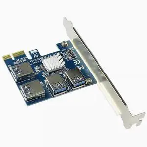 PCIE to PCIE card 1 to 4PCI-E to PCI-E slot 1 Drag four USB3.0 1 Drag four expansion cards